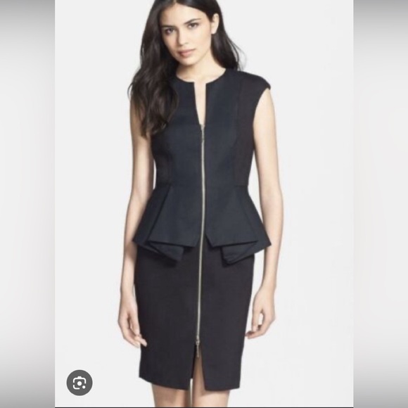 Ted Baker Peplum dress red size 0 - Picture 5 of 5